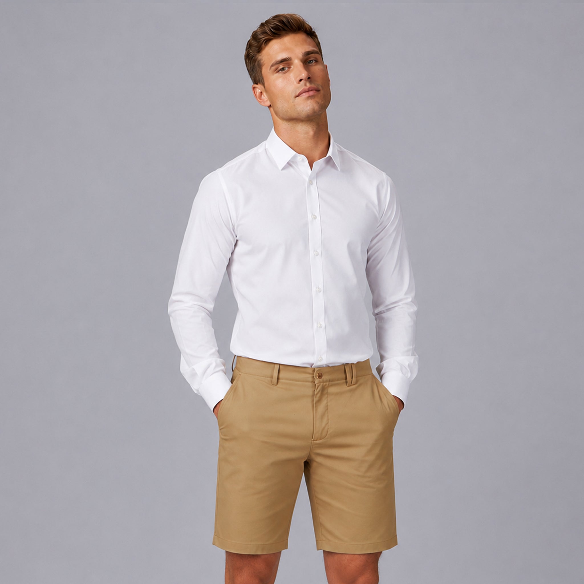 GARY'S Bermuda Chino Beige Polyester T400