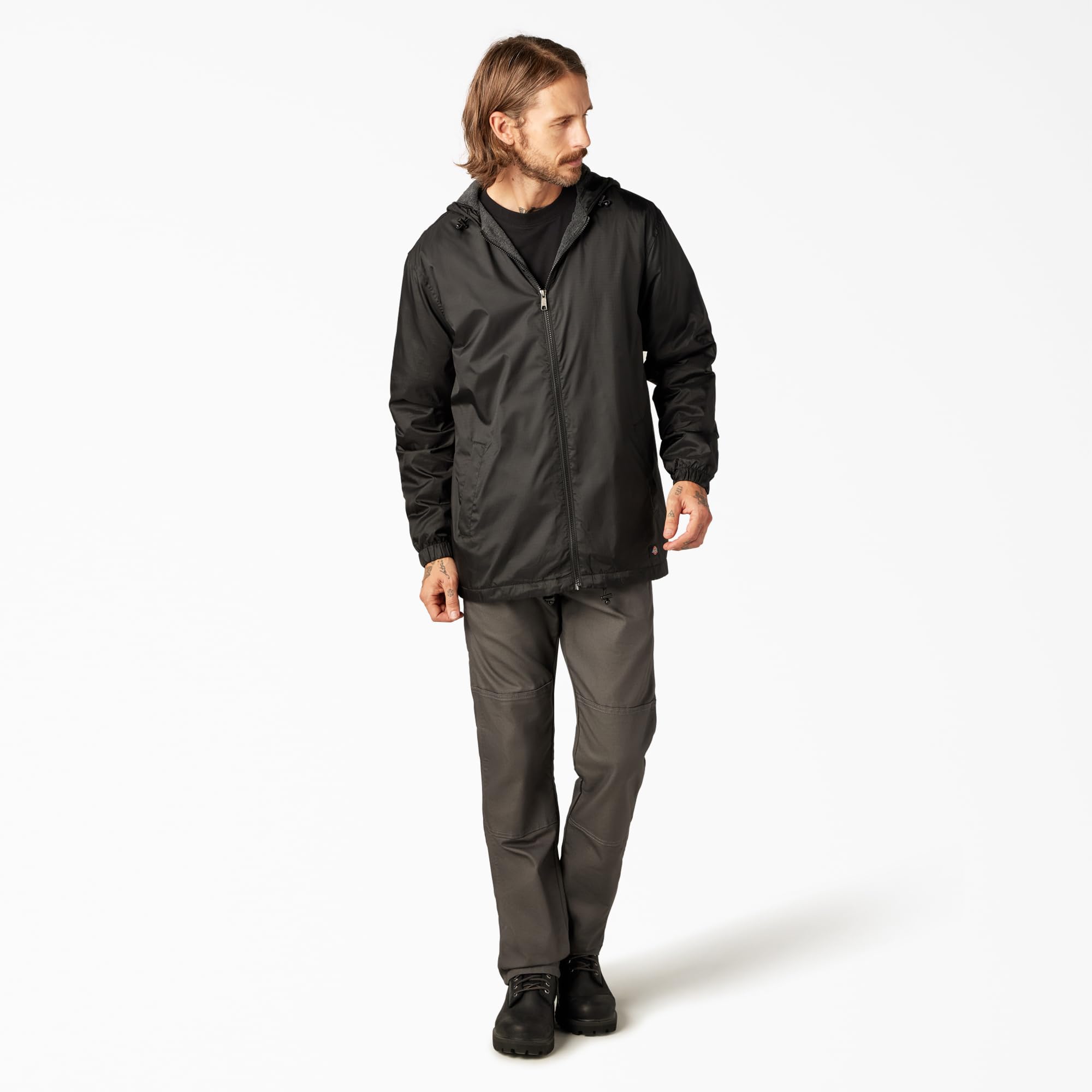Dickies Polaires Veste Nylon Capuche Homme Noir