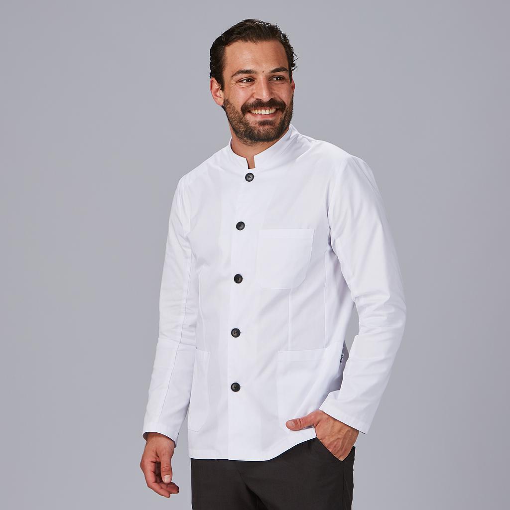 Gary's Jackets veste service homme blanche col mao