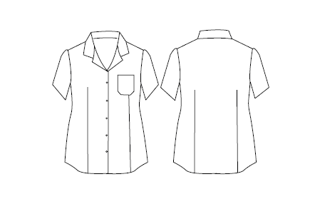 Gary's Blouses Serveuse Cintrée Blanche - Taille XS