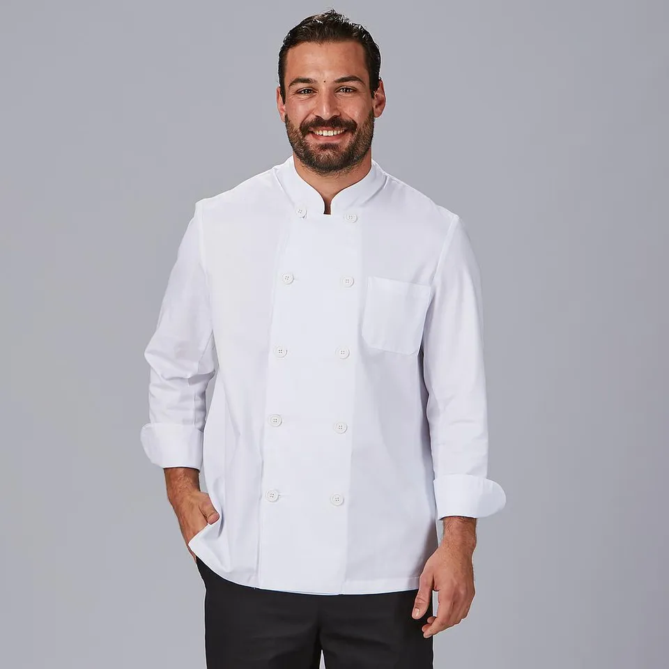 GARY'S veste chef blanche manches longues twill