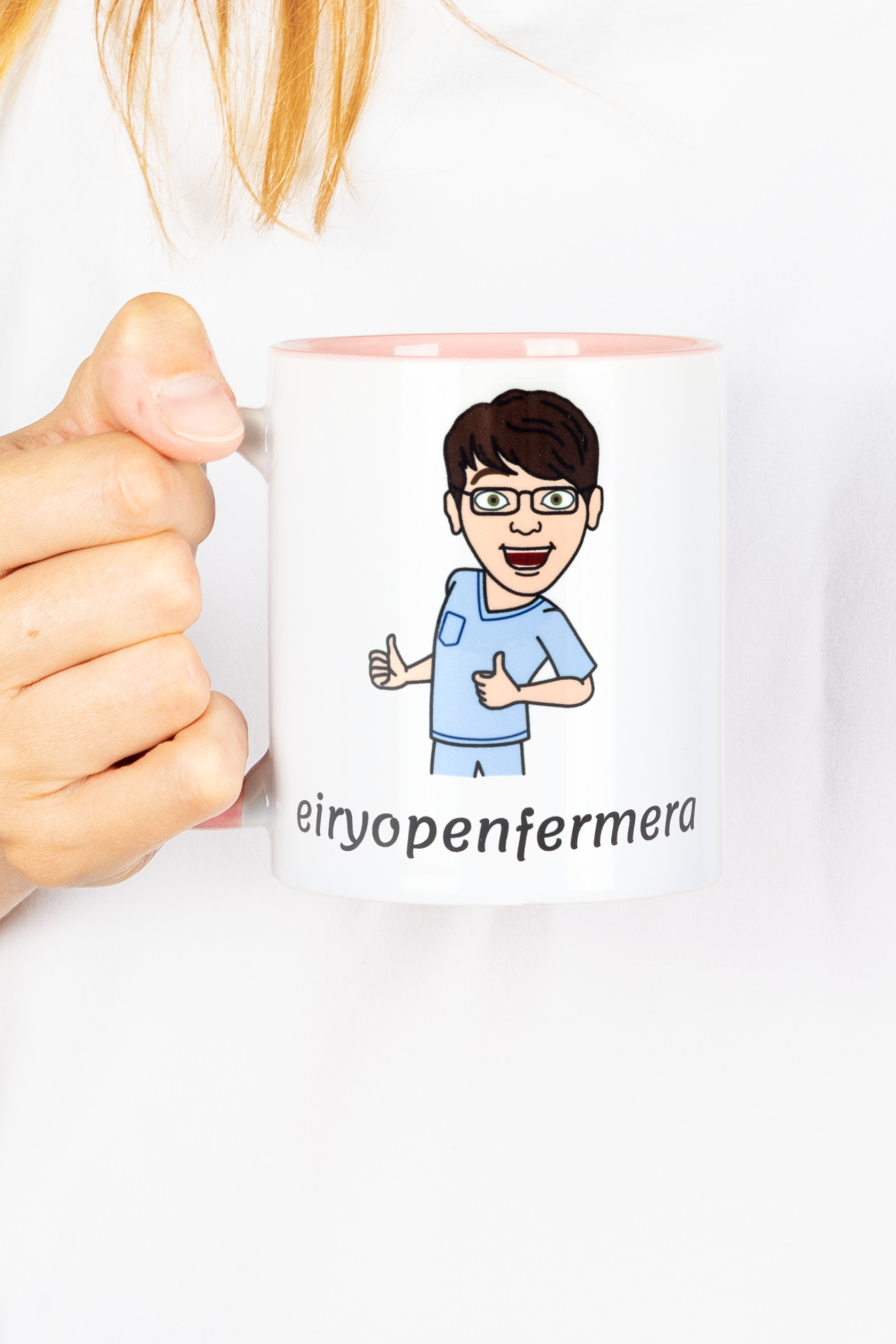 Enfermania Regalos mug céramique rose Eiryopenfermera 350 ml