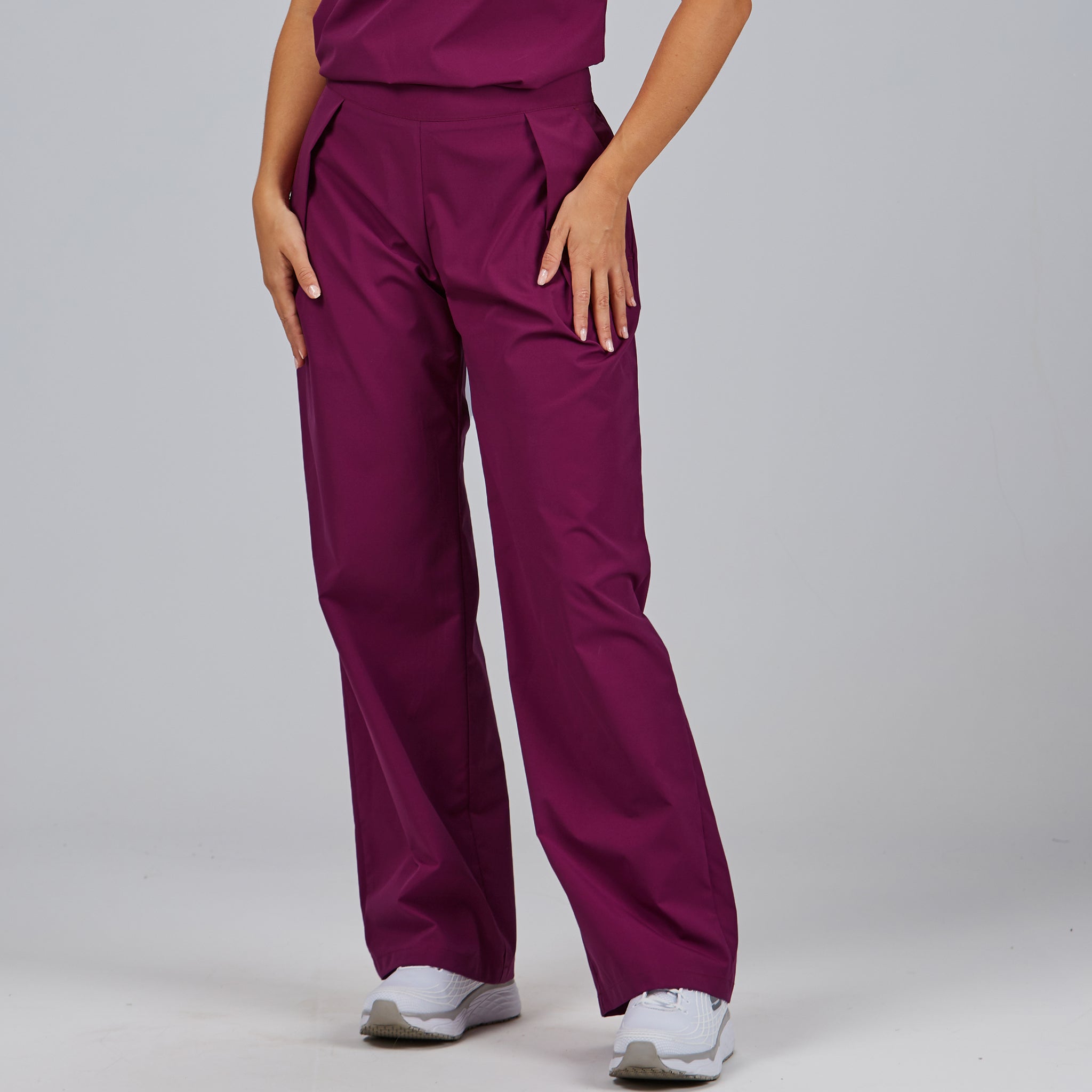 Gary's pantalon médical femme noir droit à pinces recyclé