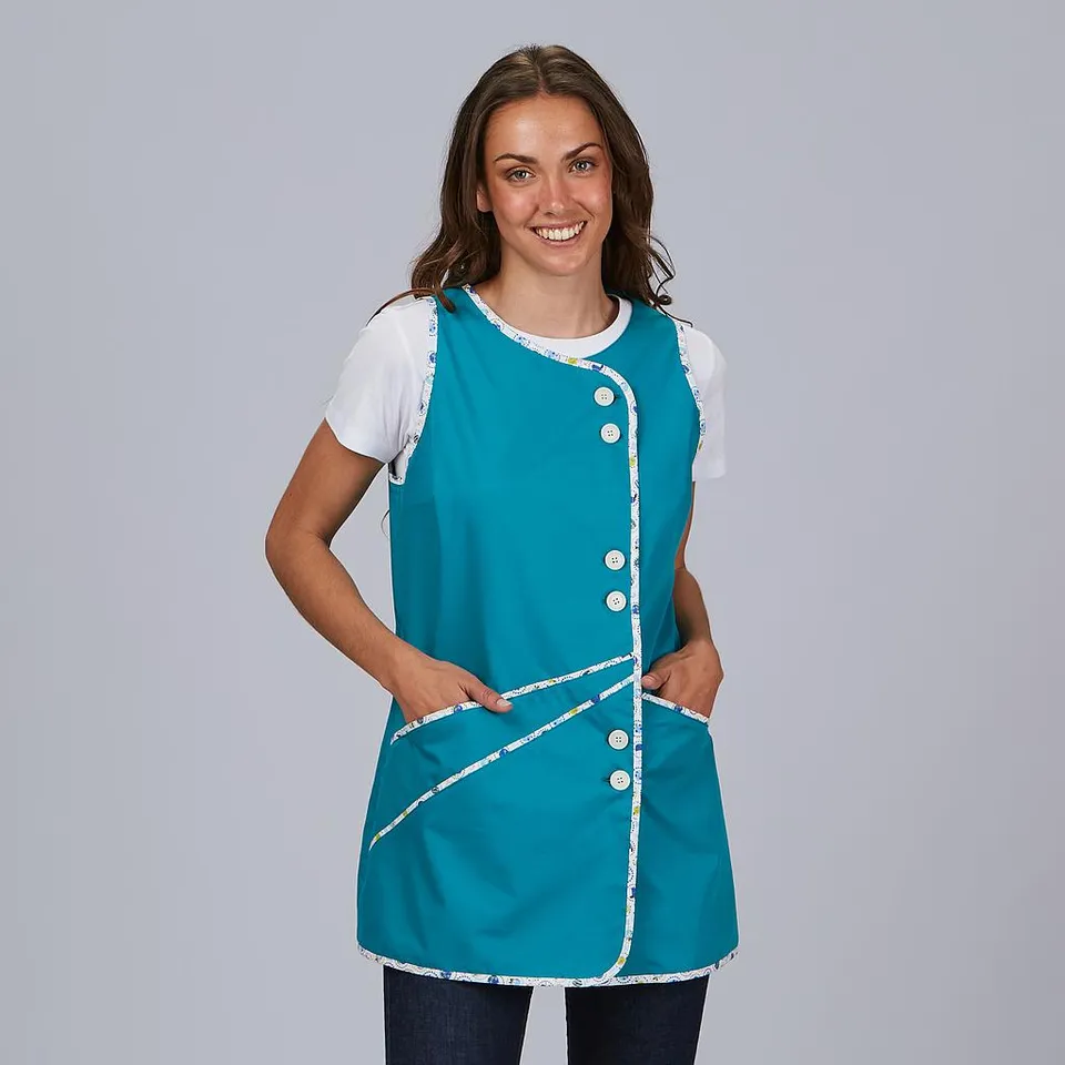 Gary's Funkids blouse femme vert eau croisée poches