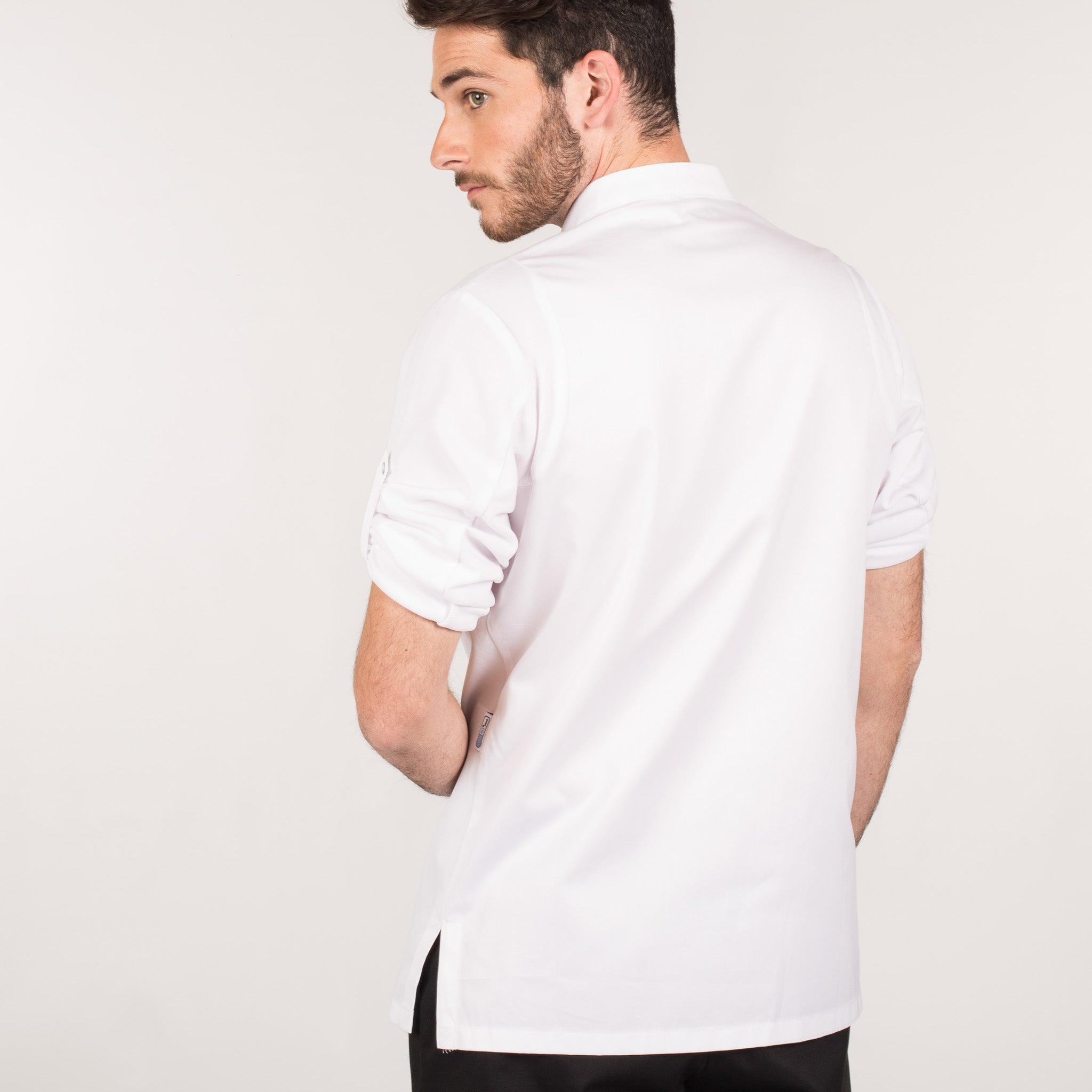 GARY'S Boreas veste chef homme blanche stretch