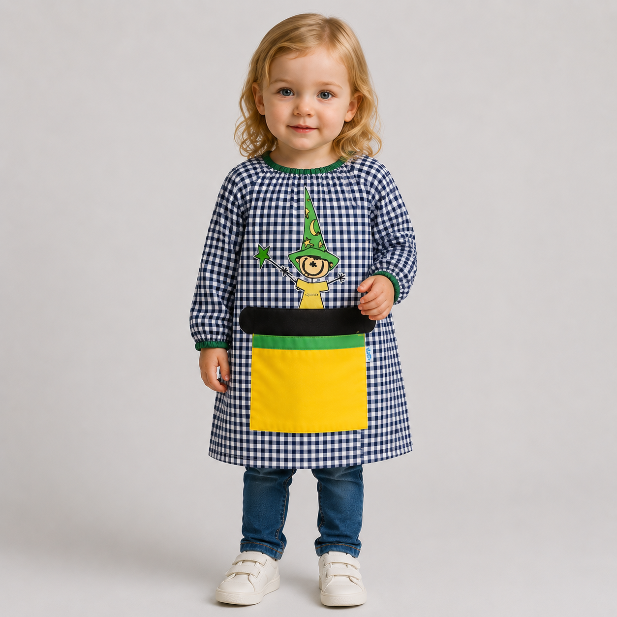 Gary's Mago Tablier École Bébé Vichy Vert Taille 6
