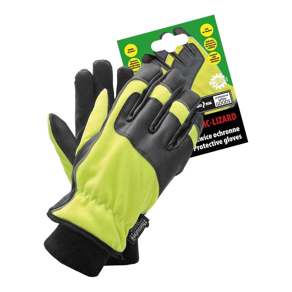 Reis RMC-Lizard L gants hiver isolant jaune noir lot 12