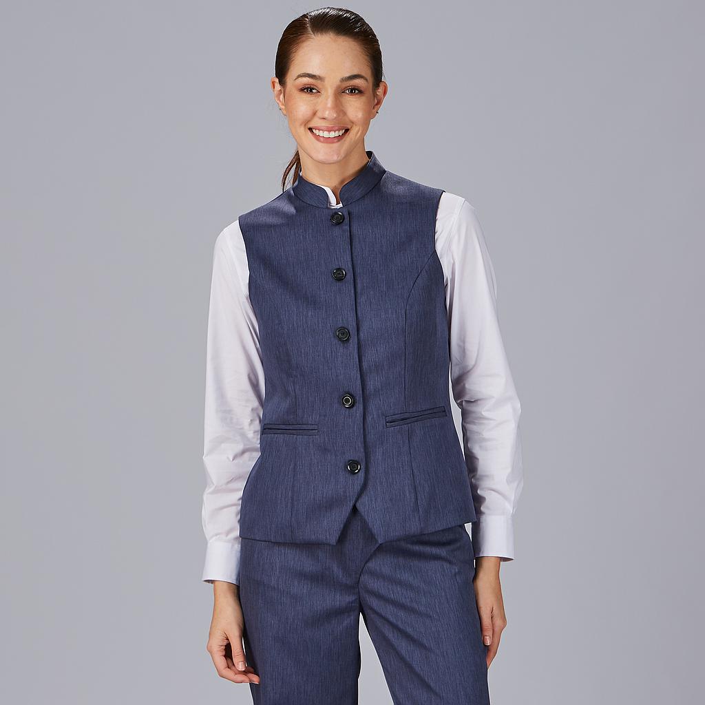 Gary's Lujan gilet femme col mao marine taille M