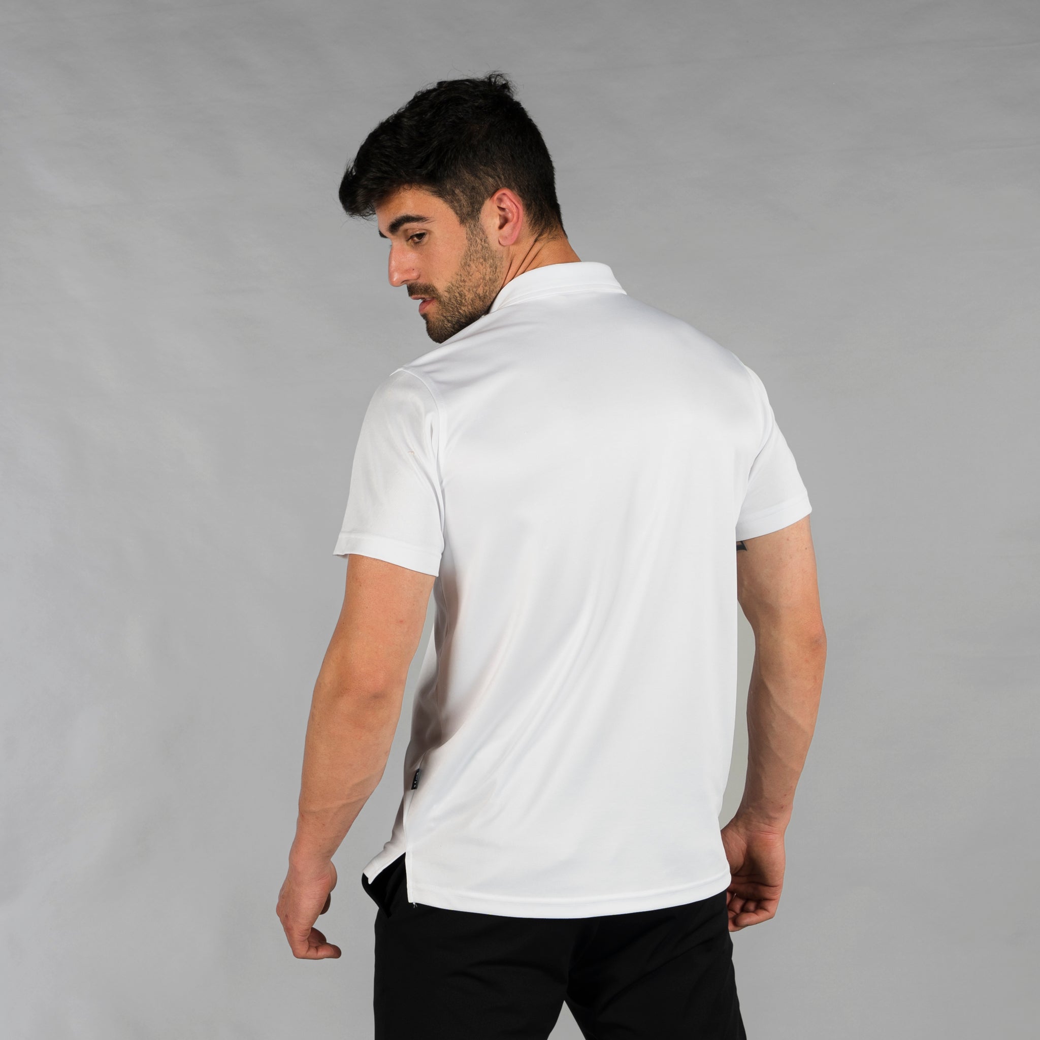 GARY'S Interlock polo homme noir manches courtes