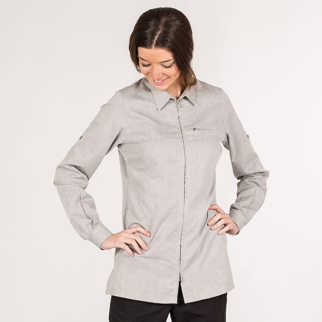 GARY'S Aura veste chef femme grise coton polyester