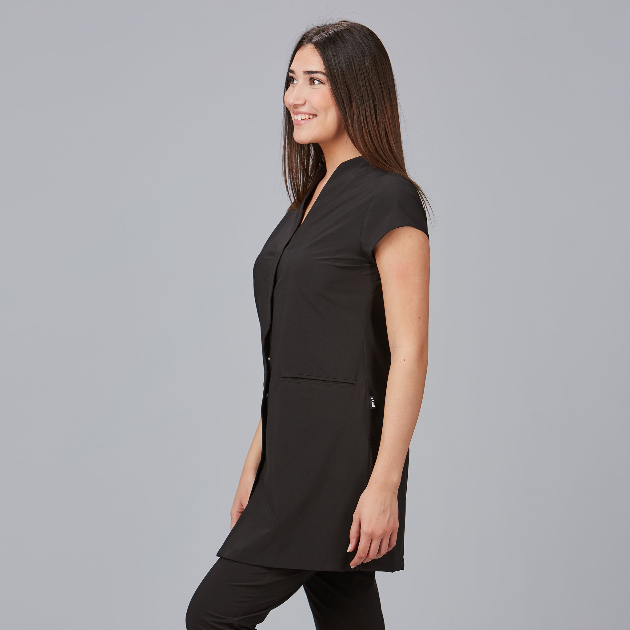 Gary's Madeira blouse femme noire manches courtes XS-XXL