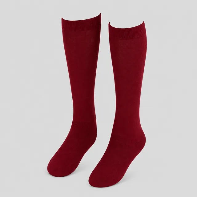 GARY'S mi-bas unis bordeaux vert marron chaussettes école