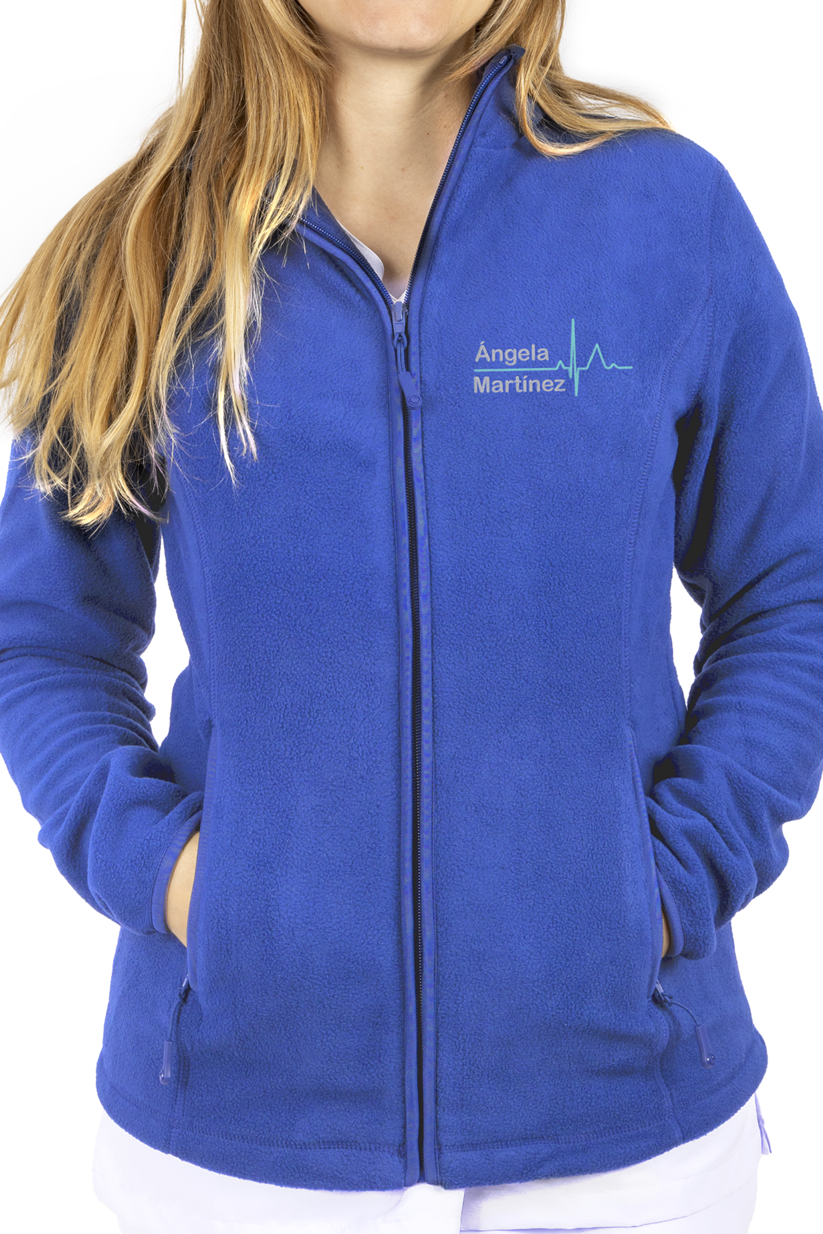 Enfermania Ropa Polaire Médicale Femme Bleu Klein Technicienne Labo