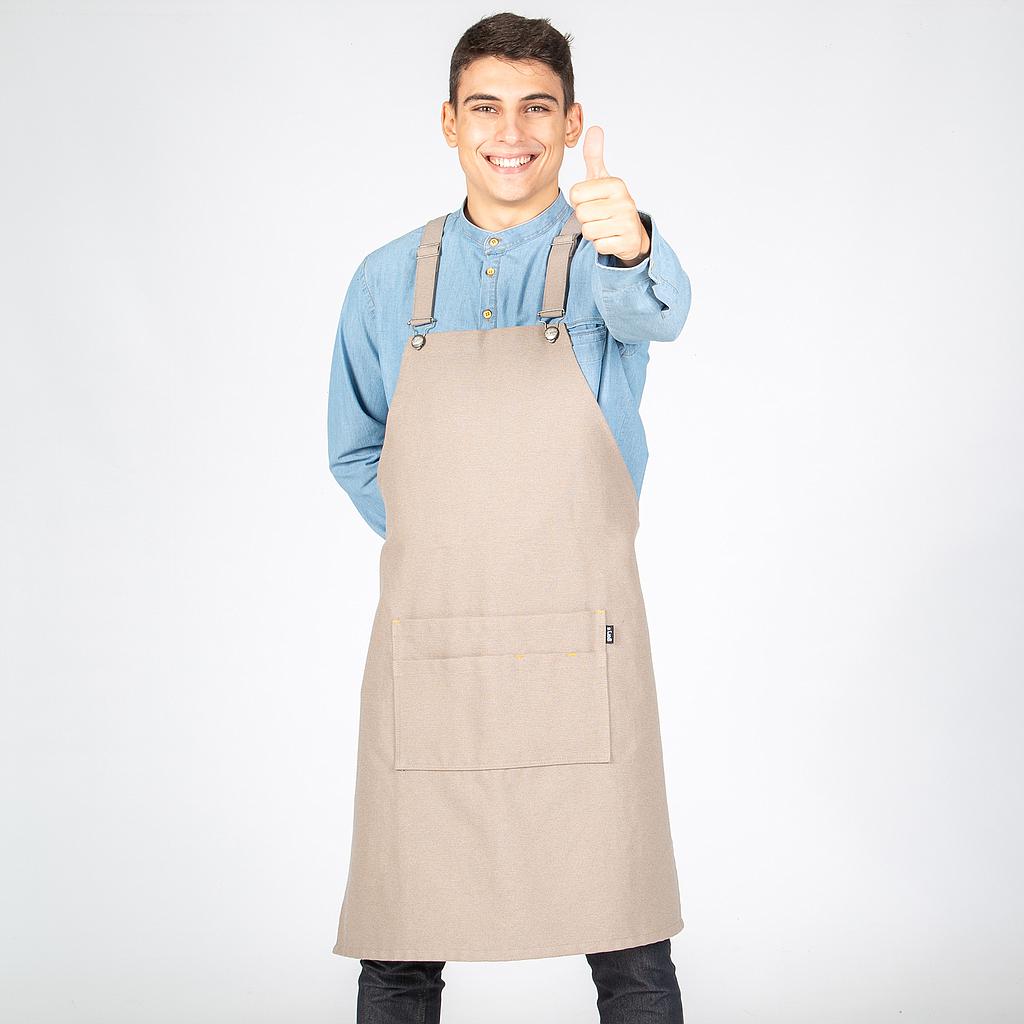 Gary's tablier bavette gris 82x72 cm 2 poches