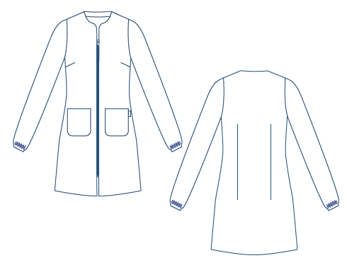GARY'S Special Autism blouse travail turquoise zip