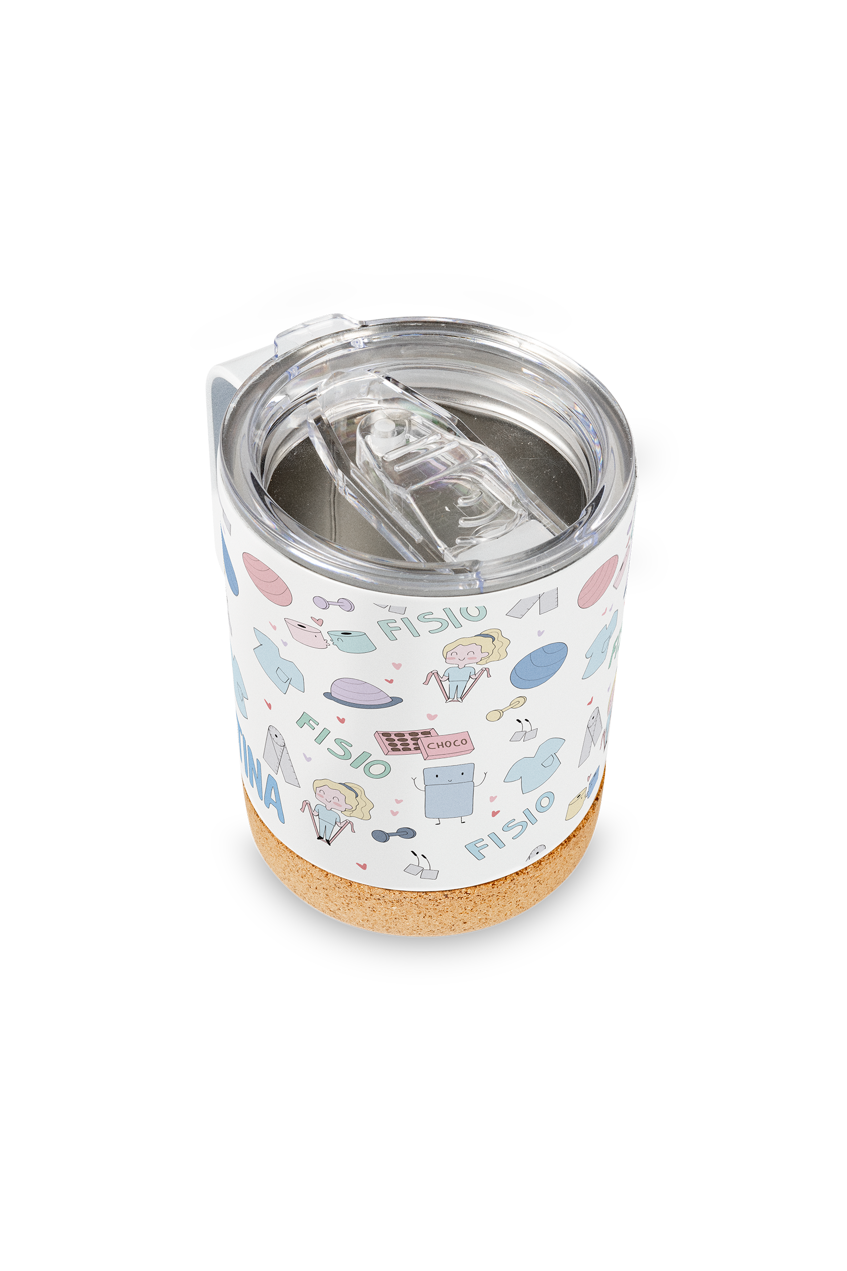 Enfermania Fisio Pastel pack gourde 500 ml + mug inox 330 ml