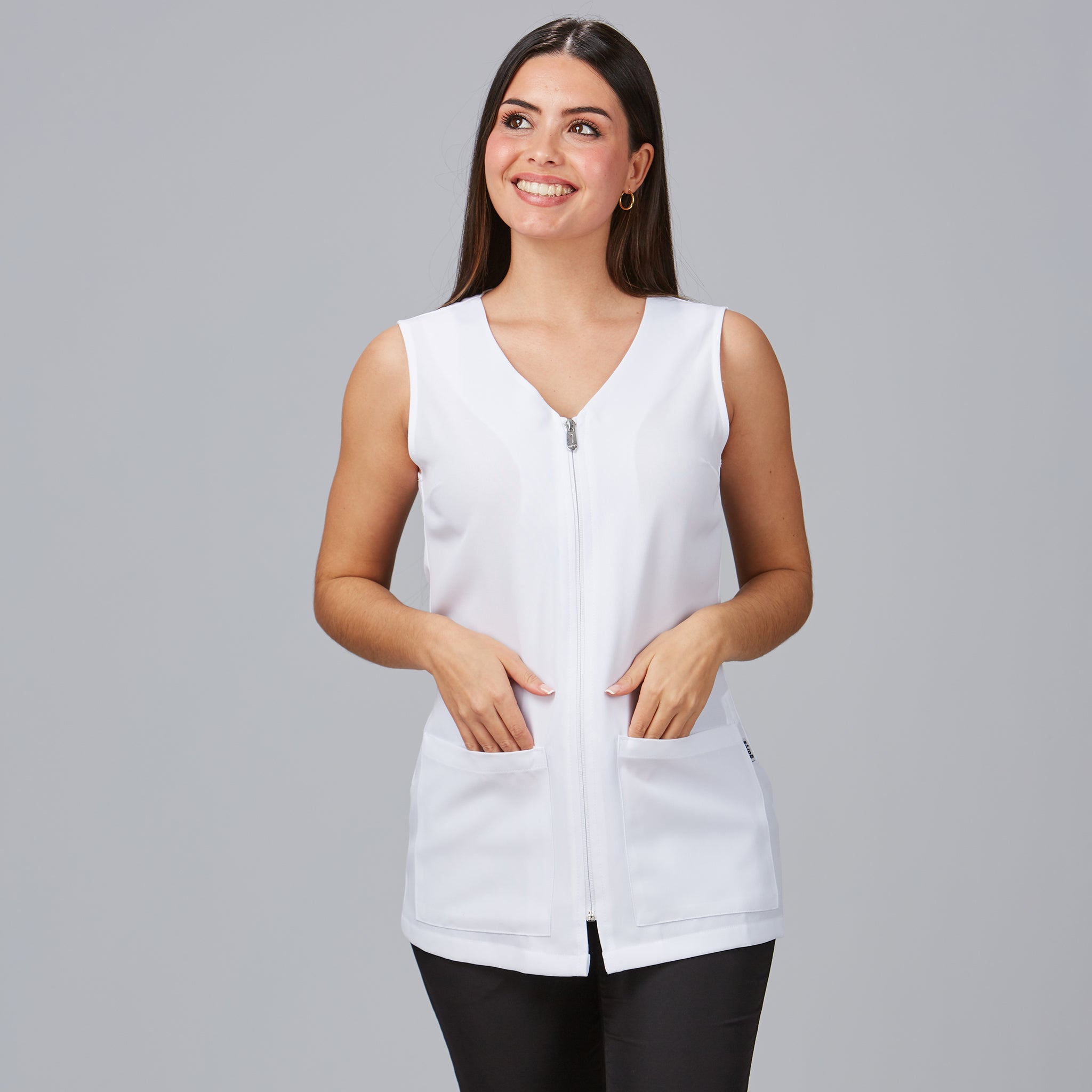 Gary's Antartida blouse femme noire sans manches zip