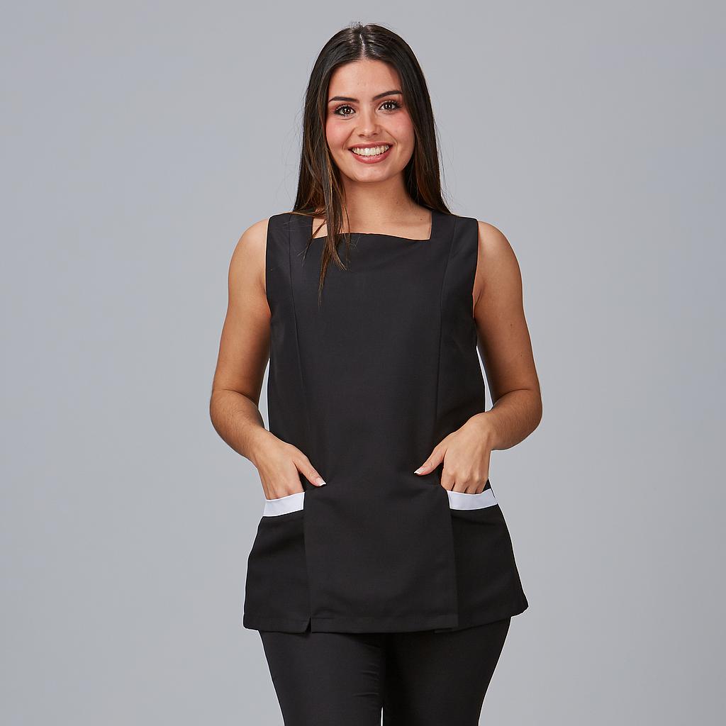 GARY'S Lantana blouse femme col carré microfibre noir