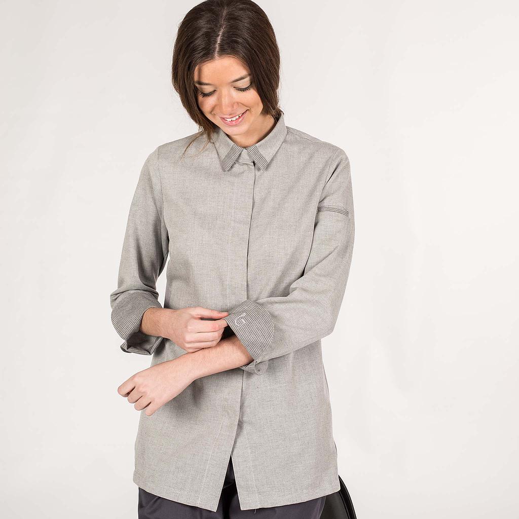 Gary's Selene veste de cuisine femme gris espiga