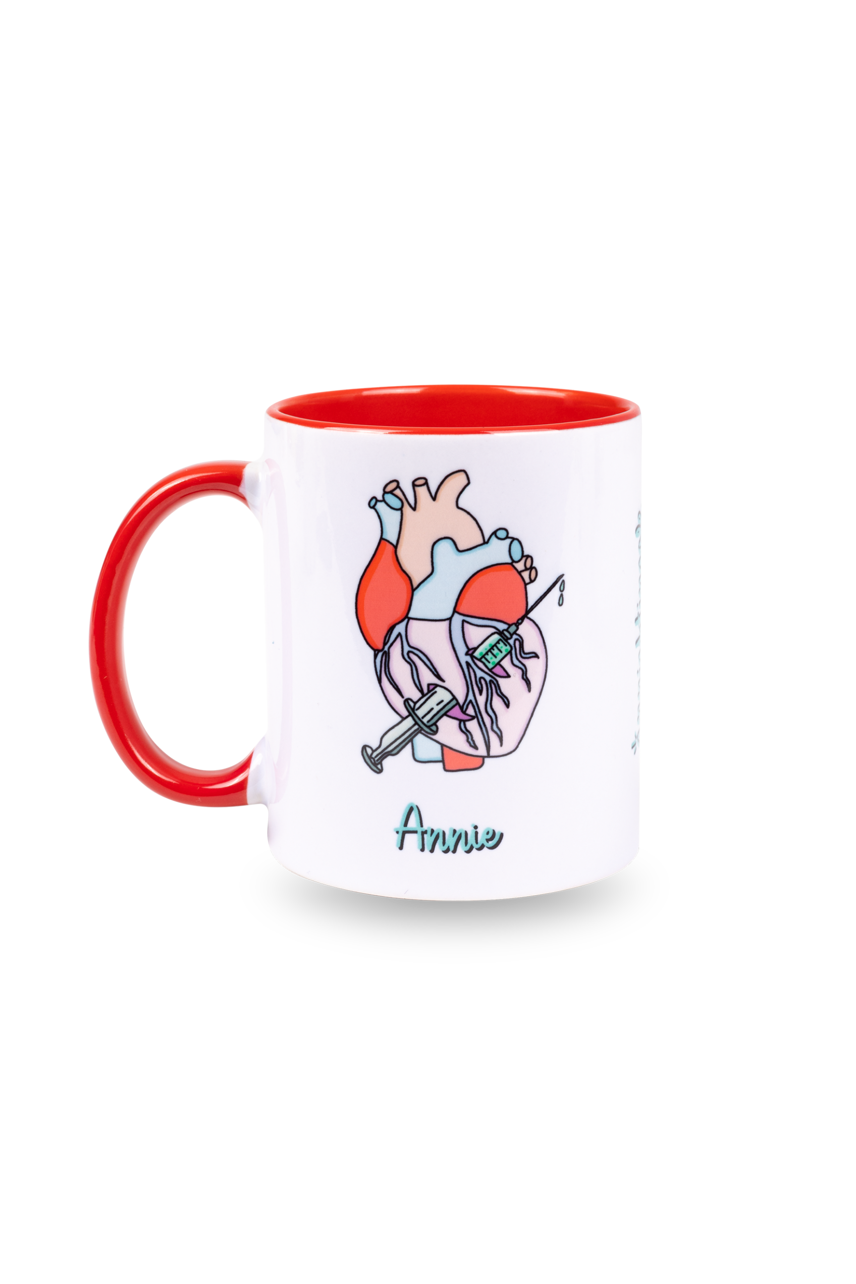 Enfermania Rebelheart tasse céramique rouge personnalisable 350ml