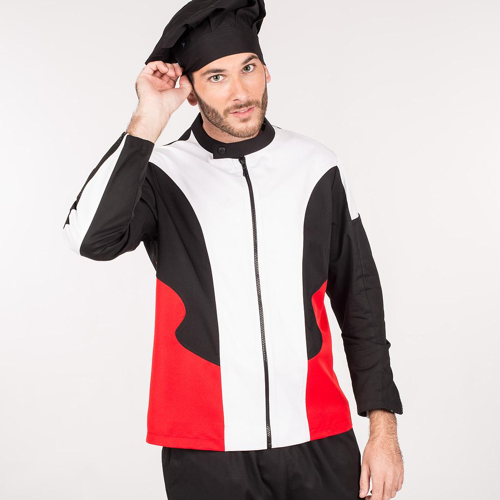 GARY'S Hipnos veste de cuisine blanche zip XS