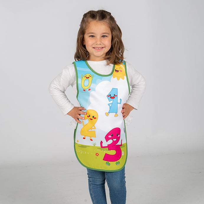 Gary's Children tablier école chiffres turquoise taille 0