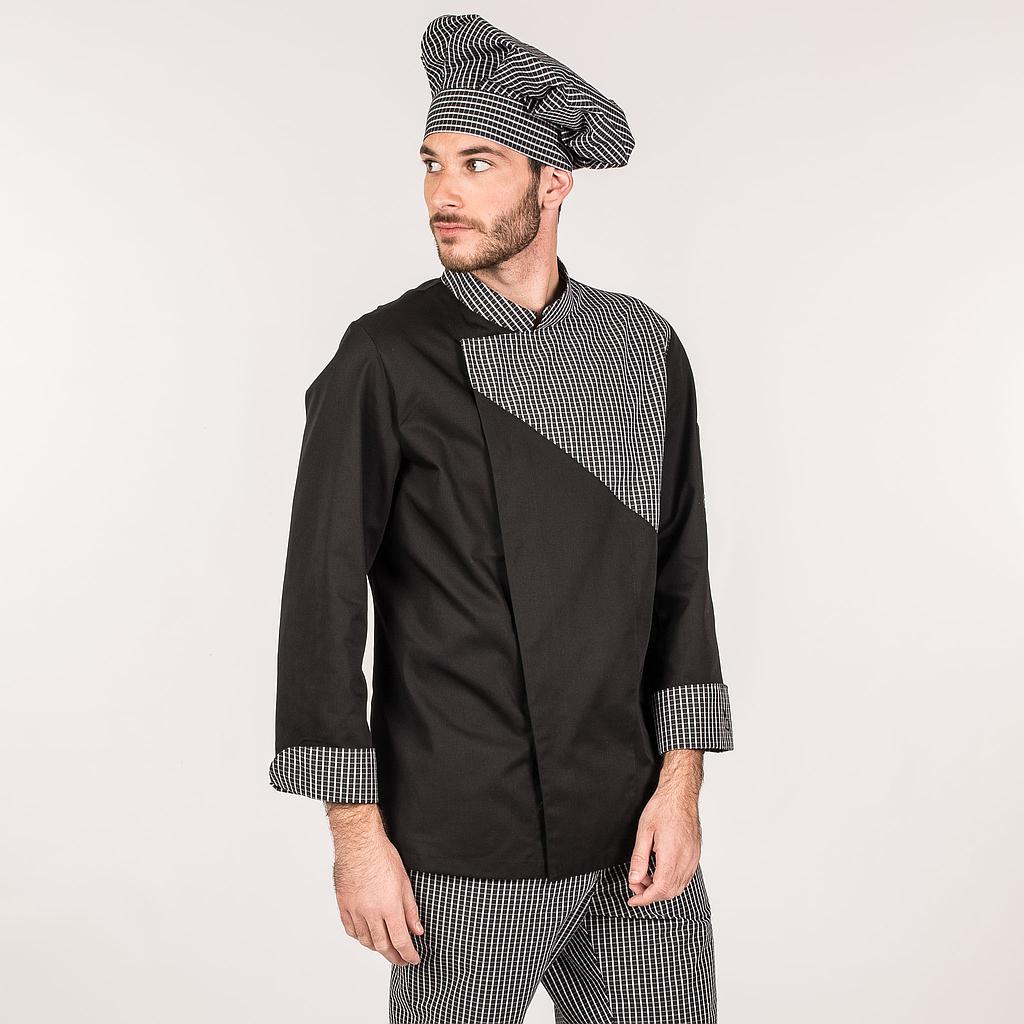 GARY'S Hecate veste de cuisine noire manches longues