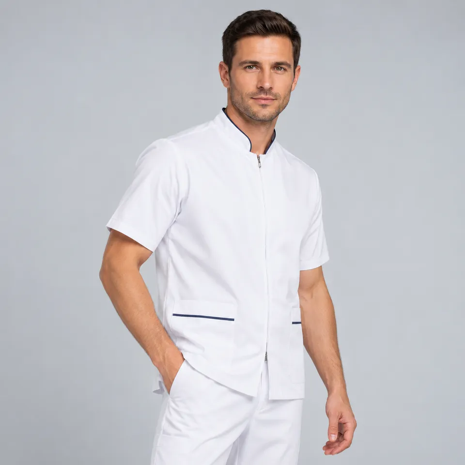 GARY'S Jackets Carlos veste médicale blanche pêche XS