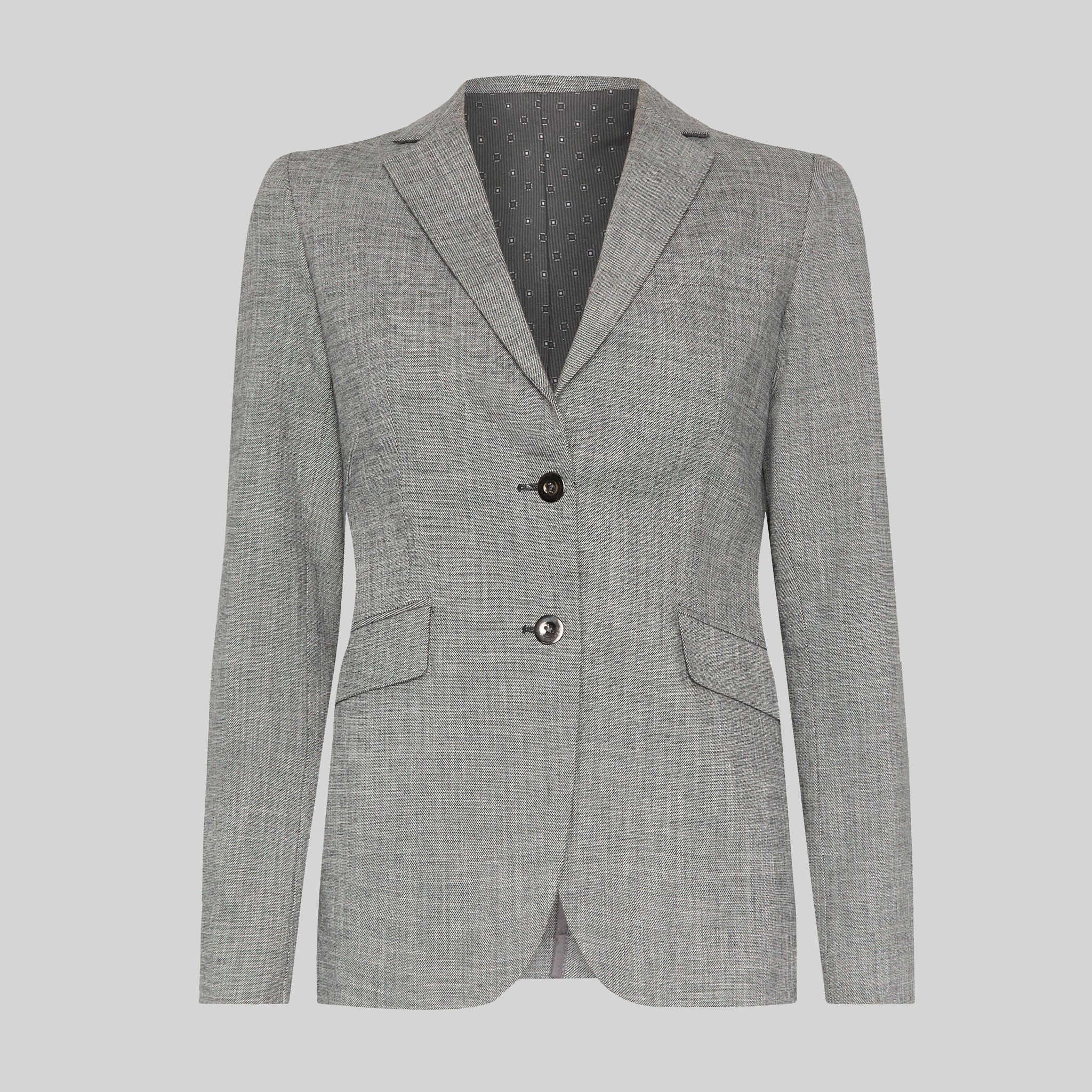 GARY'S Blazer Femme Cheviot gris veste tailleur