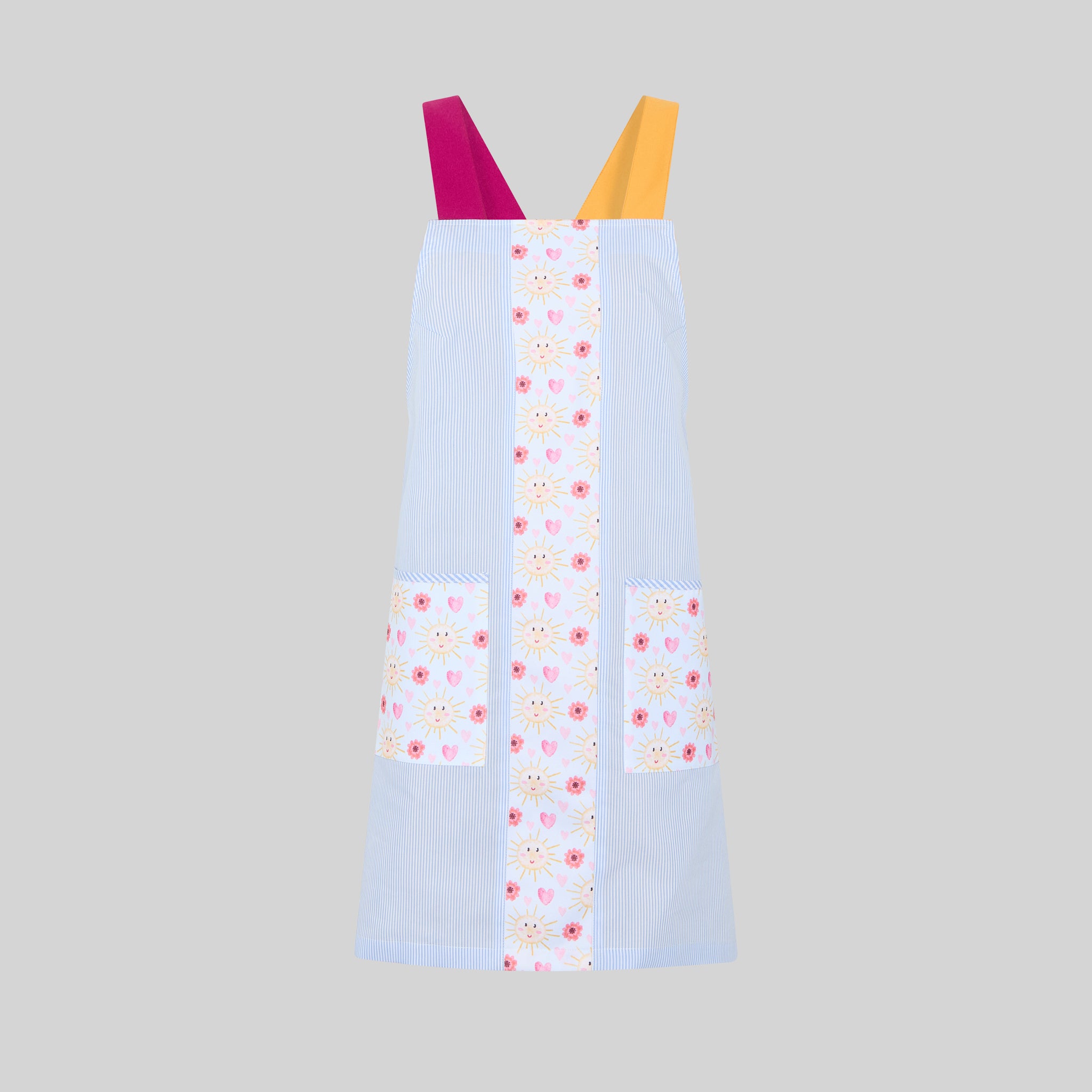 GARY'S Sun chasuble de travail vichy bleu clair 70 cm