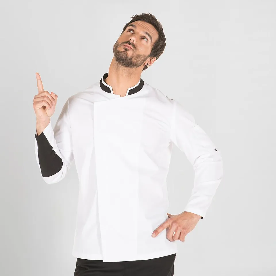 GARY'S Aragon veste de cuisine unisexe blanc sergé