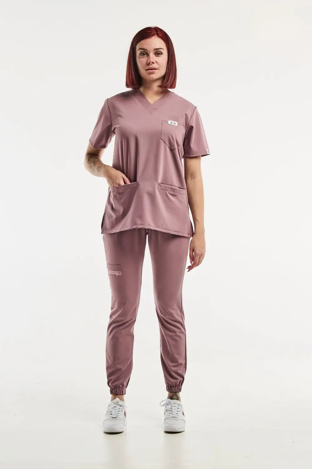 Aelin Slimfit NEW Tenue Médicale Rose Stretch 2 Pièces