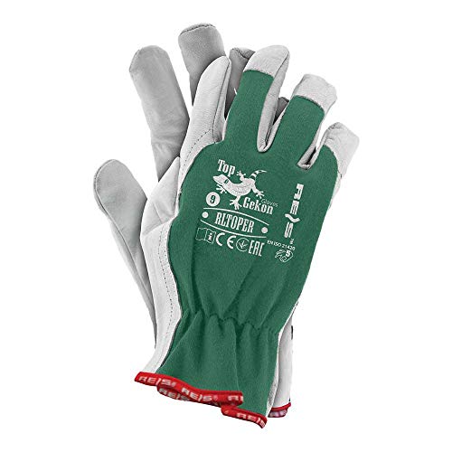 Reis Topgekon 7 gants de protection cuir vert taille 7