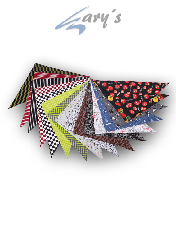 GARY'S Foulard chef cuisine imprimé carreaux noir