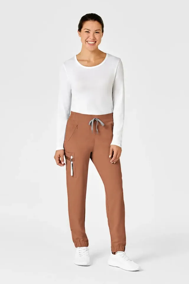 Aelin EMMA Renew pantalon médical femme marron 7 poches