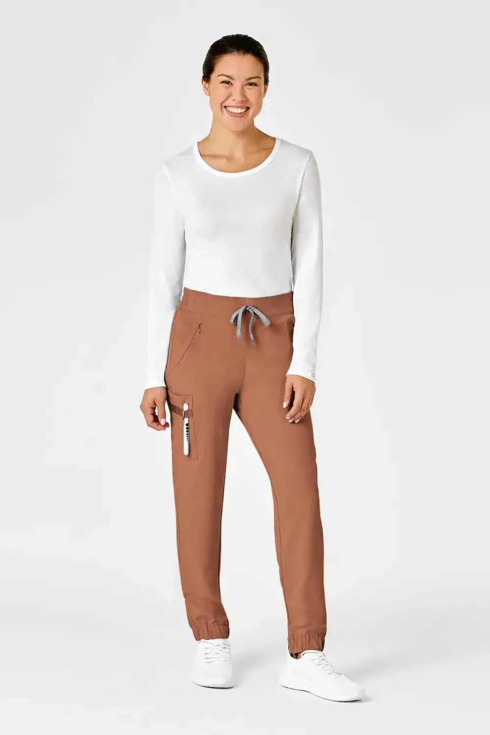Aelin EMMA Renew pantalon médical femme marron 7 poches