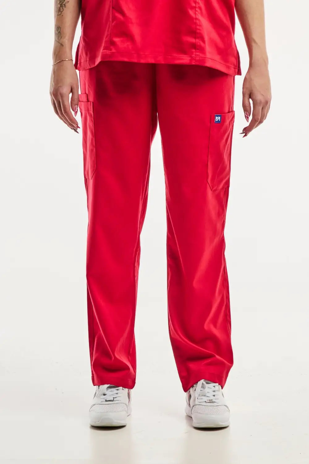 Aelin EMMA Tenue médicale femme rouge stretch