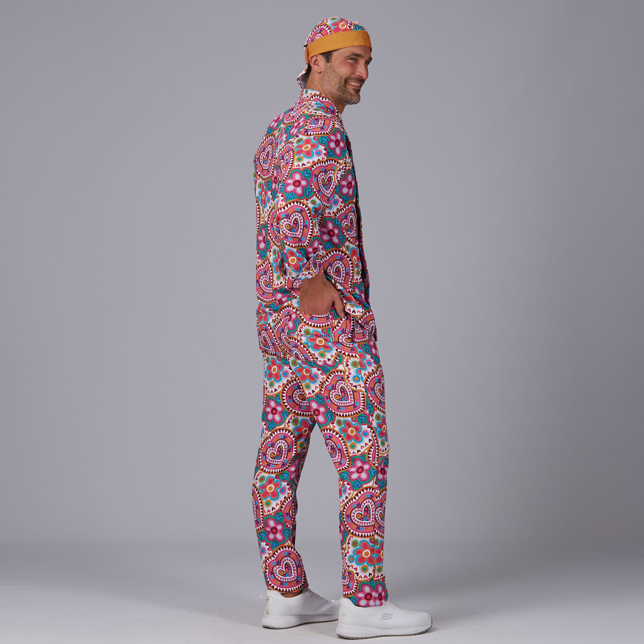 Gary's Agatha Pantalon travail unisexe Cuore Rosa