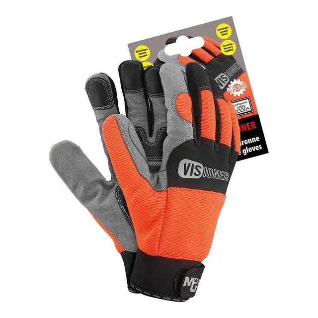 Reis RMC-Visioner gants mécanicien orange-noir XXL