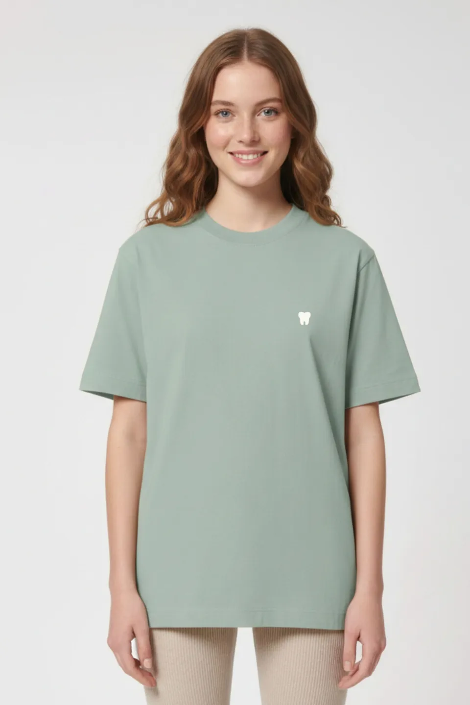 Aelin Slimfit T-shirt Heavy Coton Motif Dentaire Unisexe
