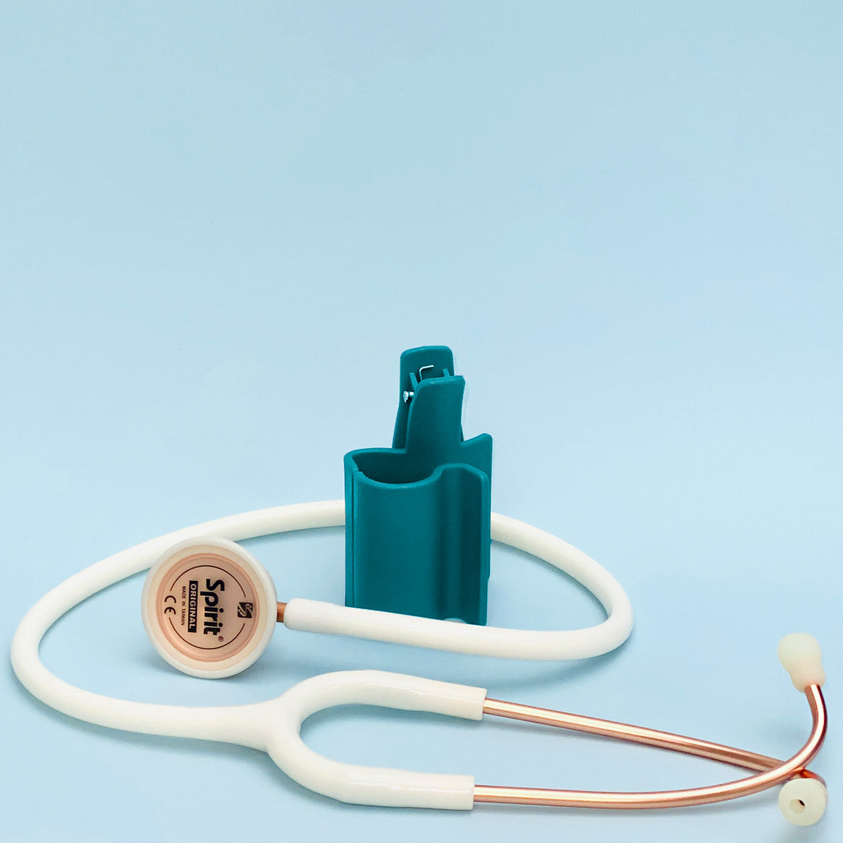 Enfermania Clip porte-stéthoscope poche bleu