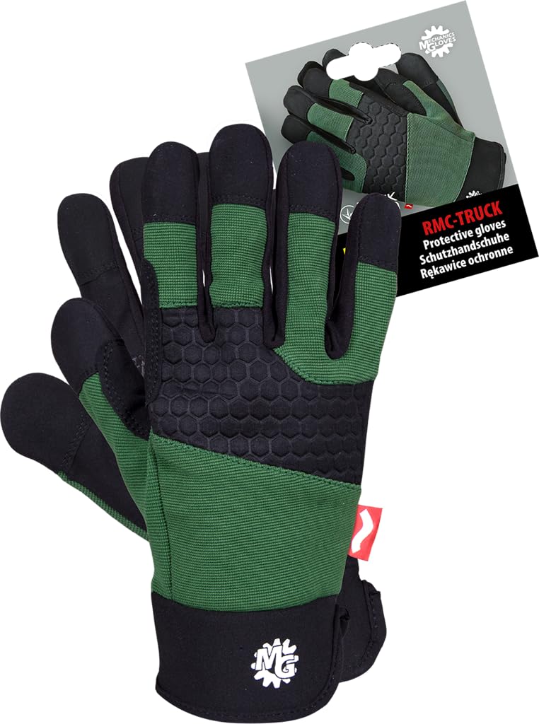 Reis RMC-Truck gants de travail synthétique vert-noir L