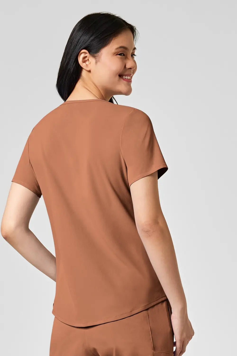 Aelin EMMA Renew tunique médicale femme marron 4 poches