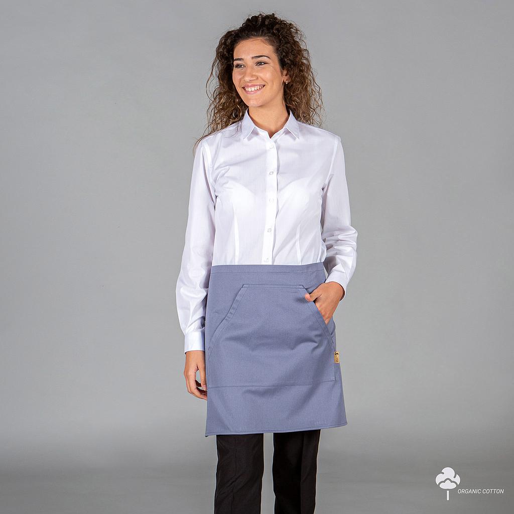 Gary's Tablier Serveuse Court Coton Bio Gris 47x72
