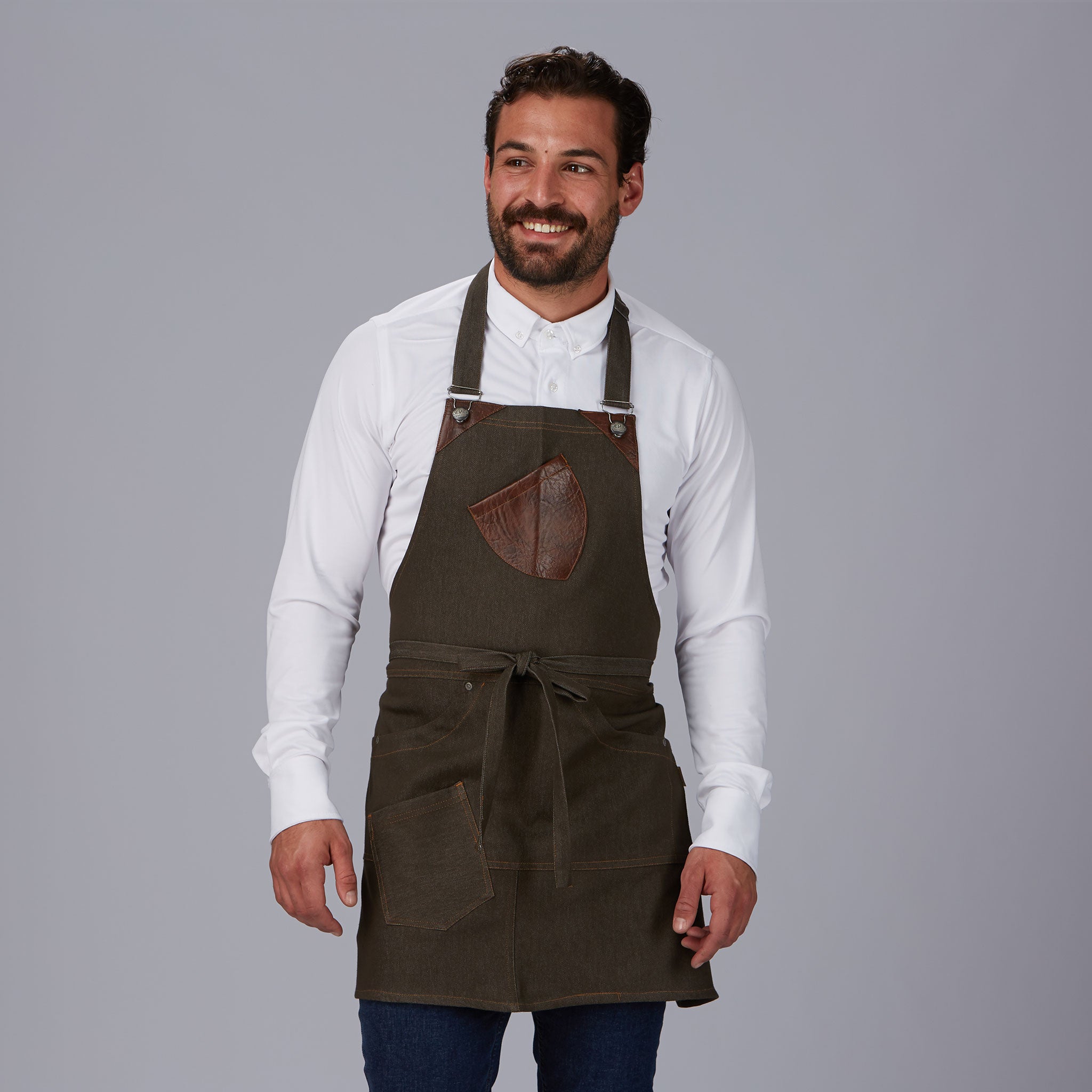 Gary's Tenere 74x80 Tablier Bavette Denim Noir