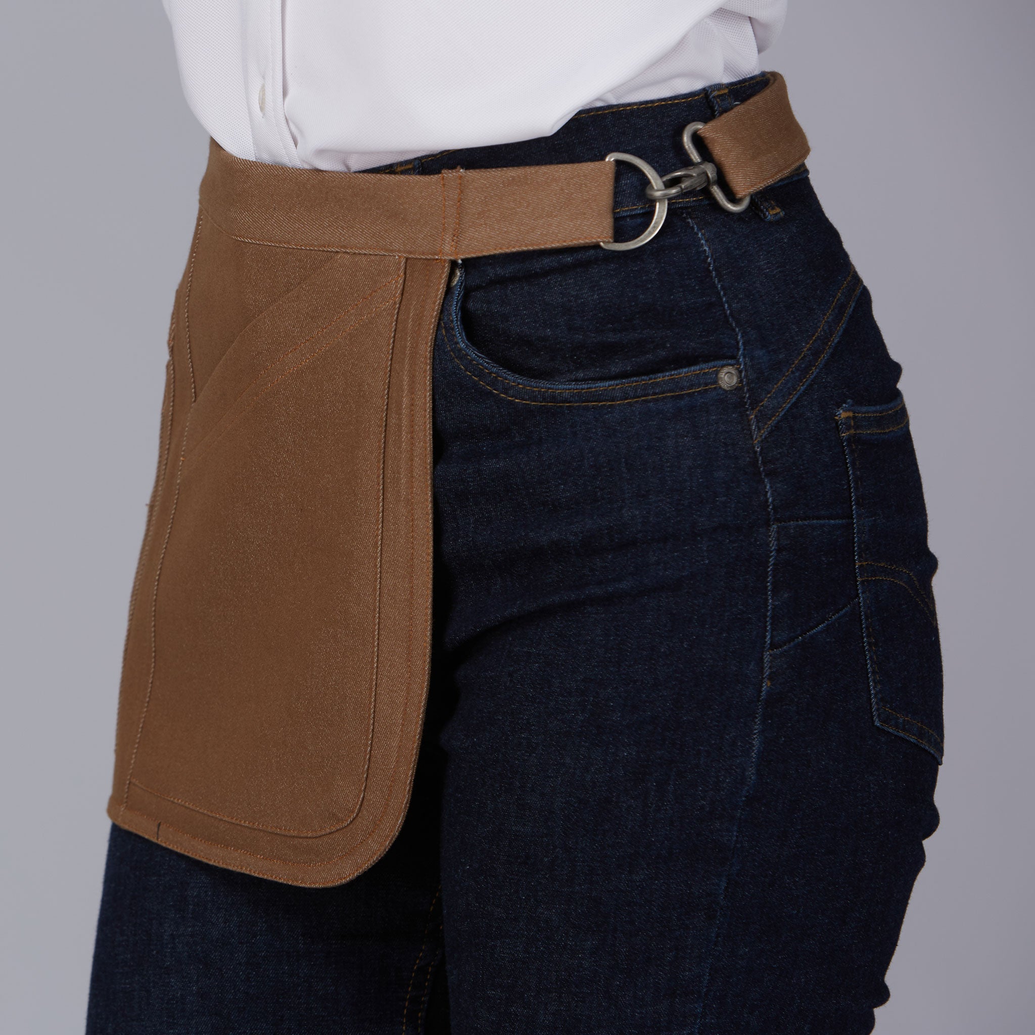 Gary's Dubai demi-tablier denim marron 28x39 cm
