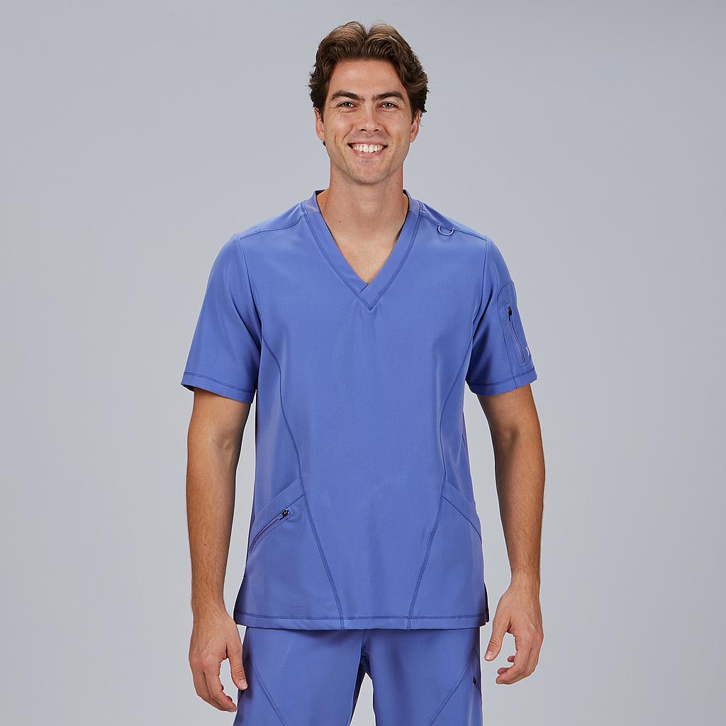 GARY'S Ruben Blouse Médicale Noire Homme - Col V Manches Courtes