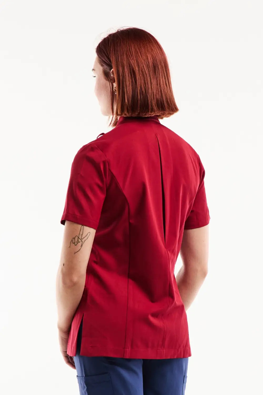 Aelin Aurelia blouse médicale femme bordeaux stretch