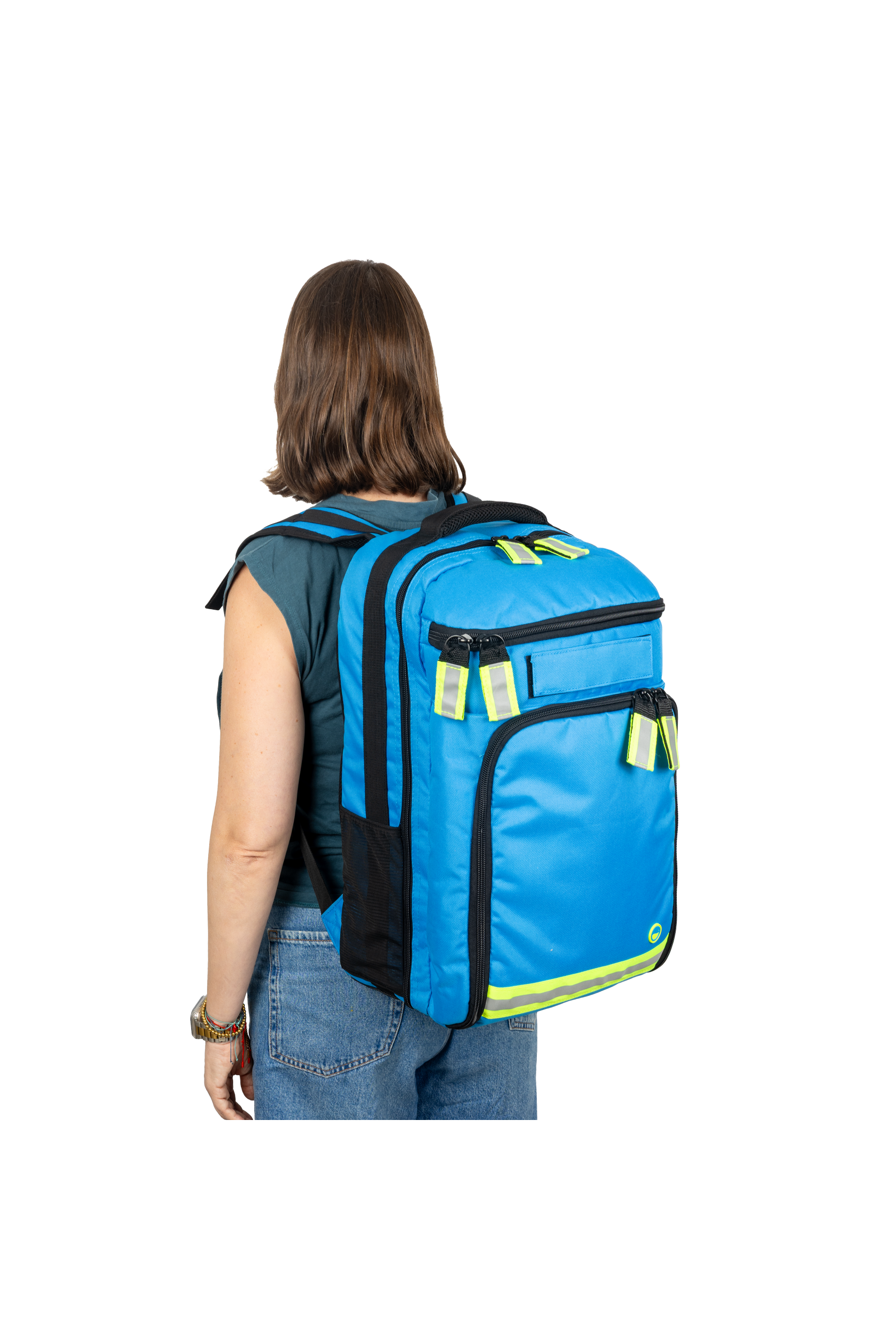 Enfermania sac médical urgence bleu bandes réfléchissantes