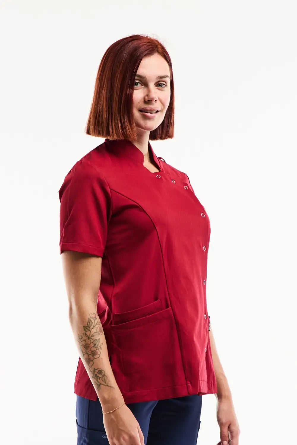 Aelin Aurelia blouse médicale femme bordeaux stretch